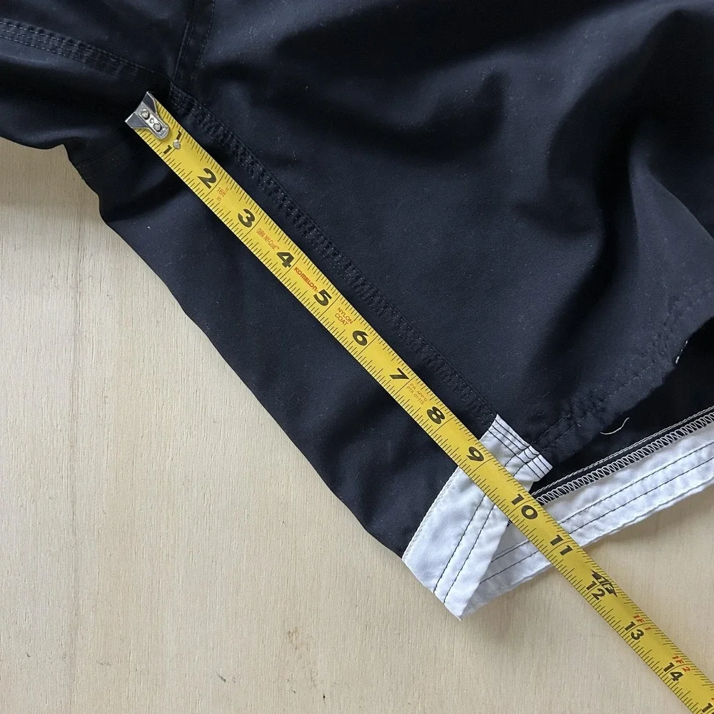 Nike Swim‎ Shorts Mens Large Black Colorblock Mesh Lined Drawstring Trunks Beach